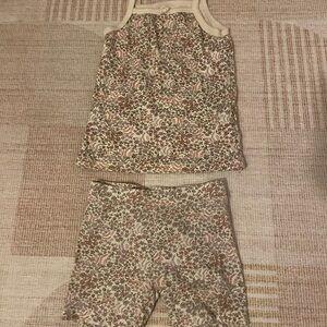 Jamie Kay floral tank top and bike shorts